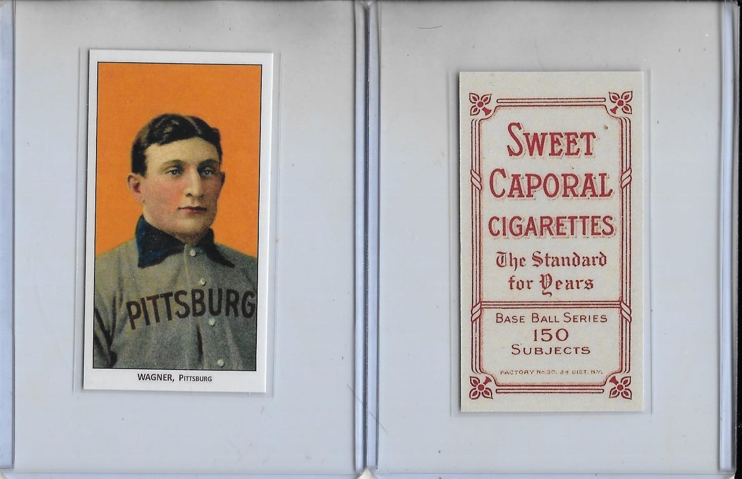 1909 T206 TOBACCO HONUS WAGNER PITTSBURGH PIRATES RP - SWEET CAPORAL