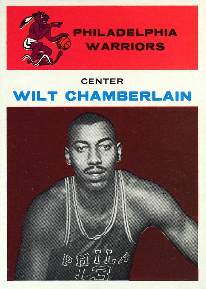 1961 Fleer #8 Wilt Chamberlain Rookie RP Card Philadelphia Warriors