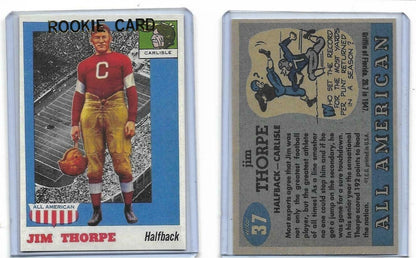 1955 TOPPS #37 ALL AMERICAN JIM THORPE REPRINT CARD - MINT