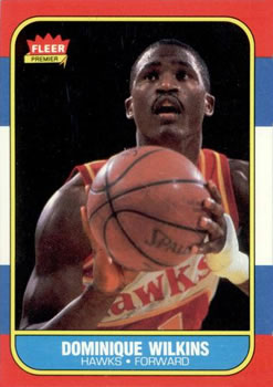 1986 Fleer #121 DOMINIQUE WILKINS  Rookie Reprint Card