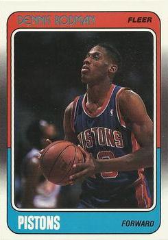 1988 Fleer #43 Dennis Rodman ROOKIE Reprint Card - Detroit Pistons