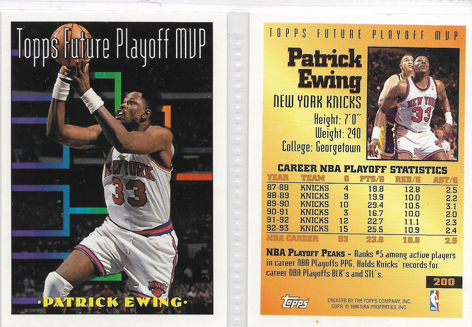 Patrick Ewing New York Knicks Poster