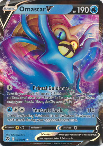 OMASTAR V - 035/195 SILVER TEMPEST ULTRA RARE Card Pokémon