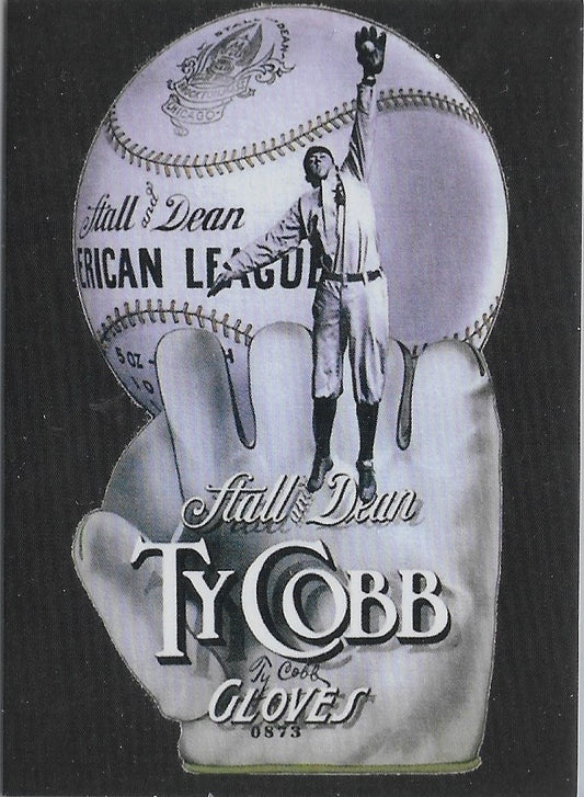 Ty Cobb Stall & Dean Gloves Advertisement Promo Card Reprint