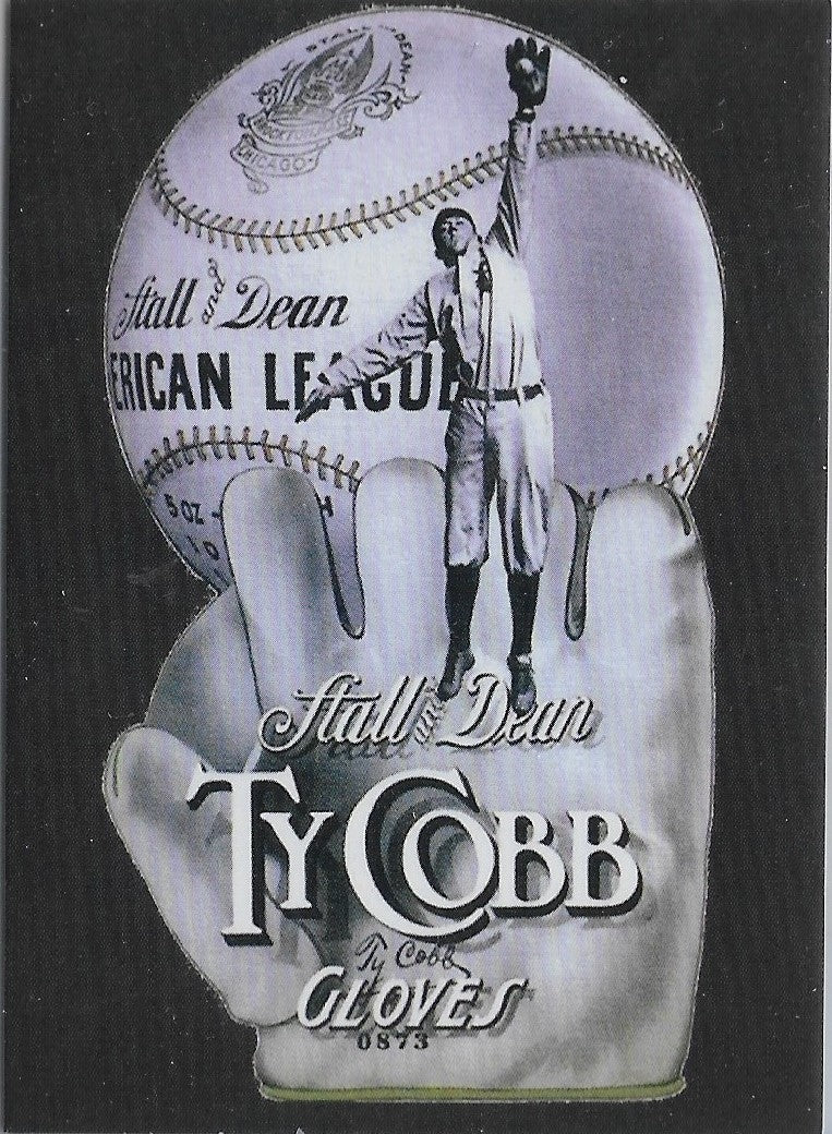 Ty Cobb Stall & Dean Gloves Advertisement Rp Promo Card