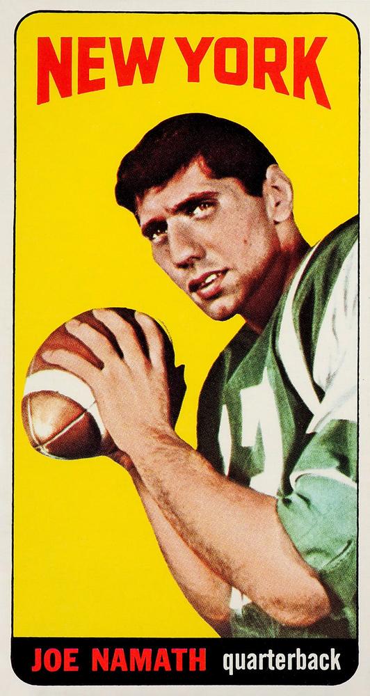 1965 Topps #122 Joe Namath New York Jets Rookie RP Card - Mint