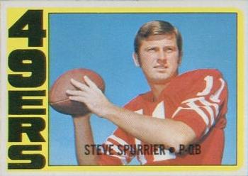 1972 Topps #291 STEVE SPURRIER -Rookie RP Cards - San Francisco 49ers