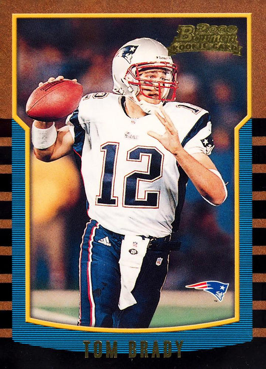 2000 Bowman #236 Tom Brady New England Patriots Rookie Reprint Card