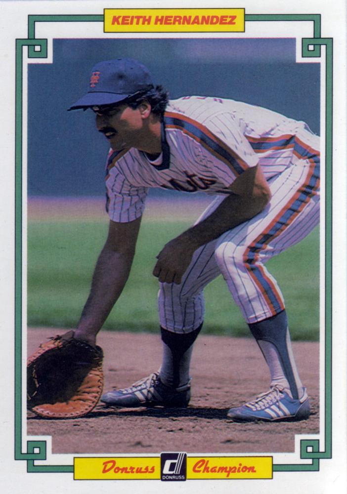 1984 DONRUSS CHAMPIONS "OVERSIZED CARD" #46 KEITH HERNANDEZ - NEW YORK METS