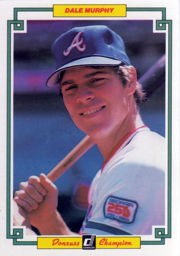 1984 DONRUSS CHAMPIONS "OVERSIZED CARD" #49  DALE MURPHY - ATLANTA BRAVES