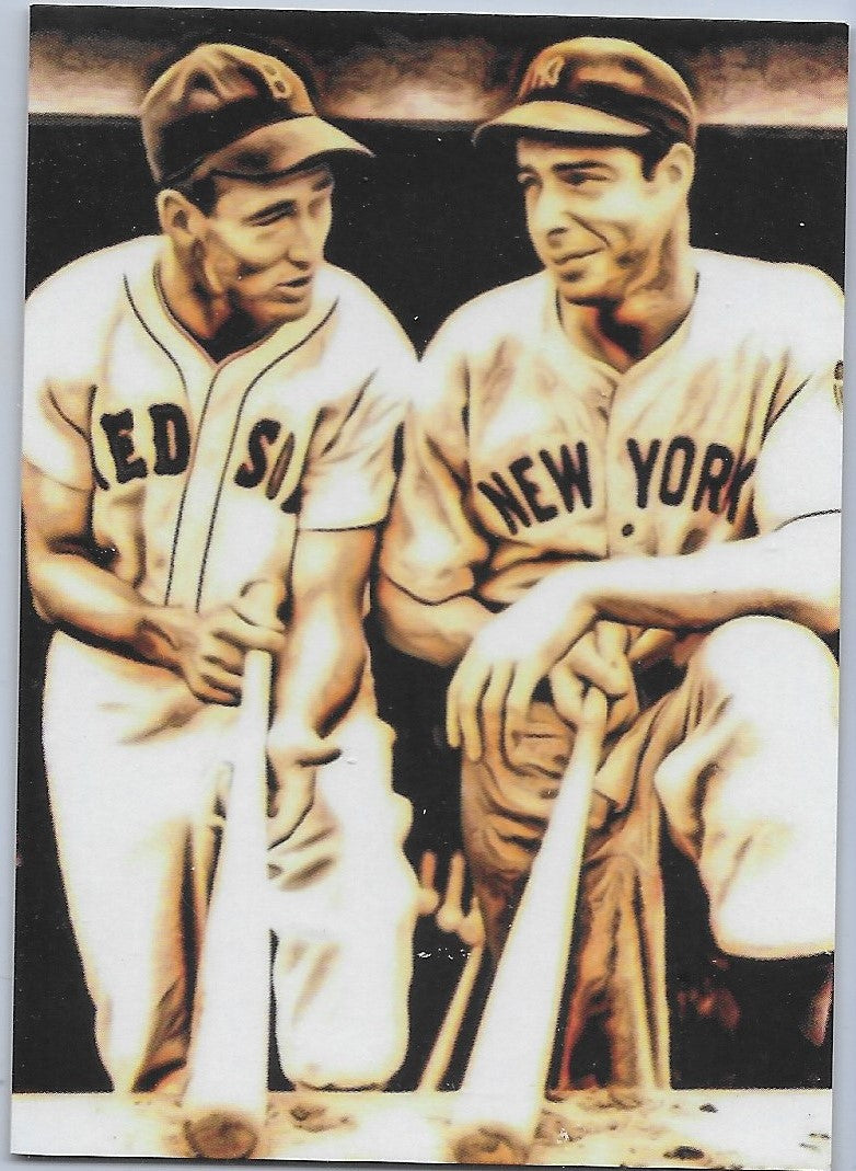 Ted Williams, Vintage Signed B&W Portrait w/Joe DiMaggio