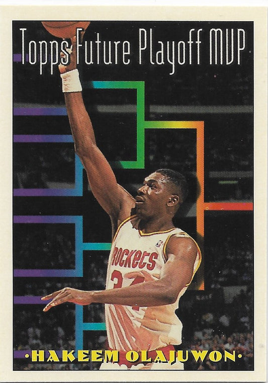 1993 TOPPS CARD #205 HAKEEM OLAJUWON HOUSTON ROCKETS FUTURE MVP