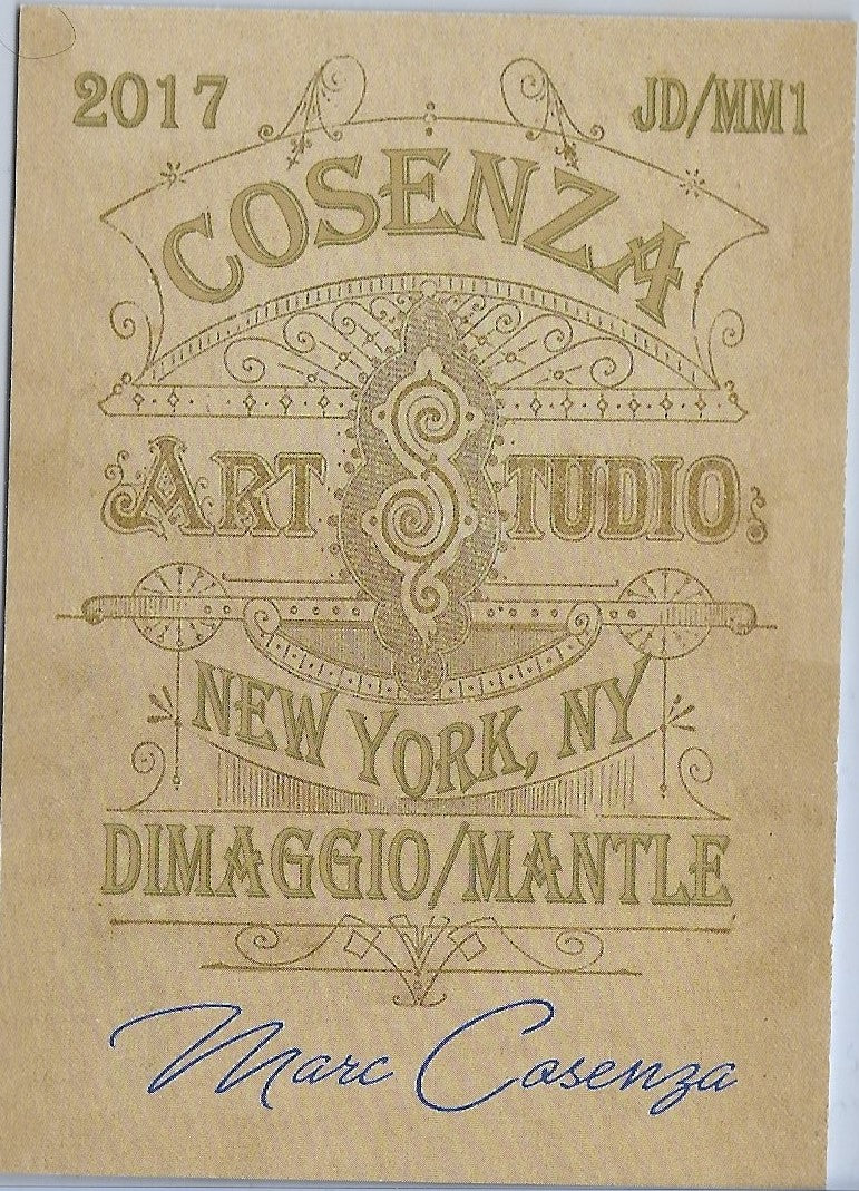 Joe DiMaggio / Mickey Mantle 2017 Cosenza Art StudioArt by Marc Casenza Card