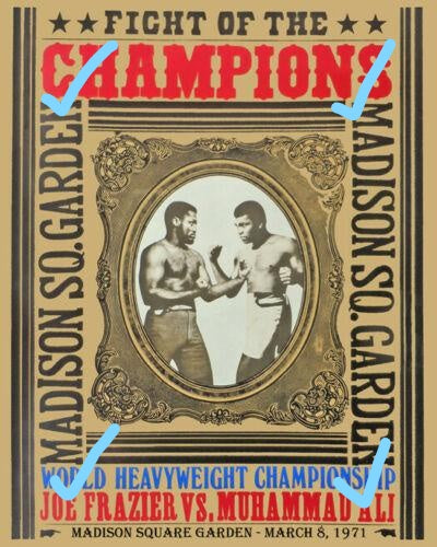 1971 Heavyweight Boxers JOE FRAZIER vs MUHAMMAD ALI 8x10 Photo Print Poster