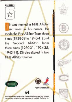 2003-04 Parkhurst Original Six Boston Bruins DIT CLAPPER #64 HOCKEY HALL OF FAME