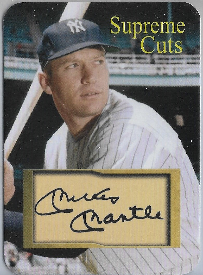 MICKEY MANTLE - New York Yankees Supreme Cuts card w. Facs, Auto Style II
