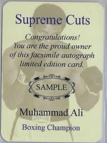 Muhammad Ali Supreme Cuts ACEO World Champions Card w.Facs. auto
