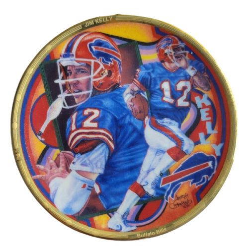 1991 Sports Impressions JIM KELLY BUFFALO BILLS  Mini Collectors Plate 4.5"