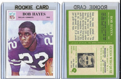 1966 Philadelphia #58 BOB HAYES  DALLAS COWBOYS rookie reprint card - Mint