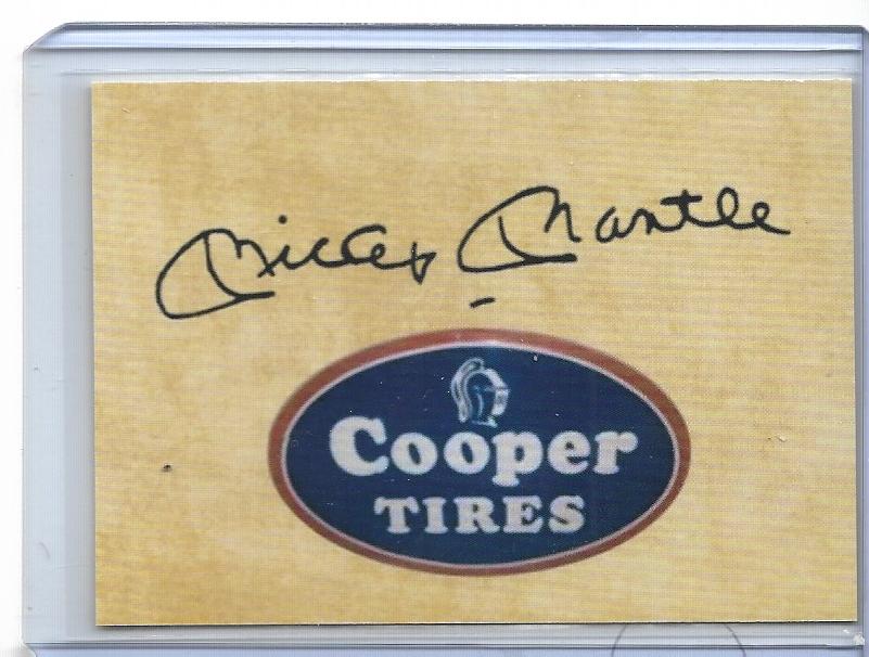 MICKEY MANTLE - NEW YORK YANKEES - COOPER TIRES PROMOTIONAL RP CARD
