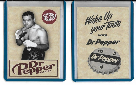 JOE LOUIS Dr. Pepper Advertising PROMO BOXING CARD - Vintage Style