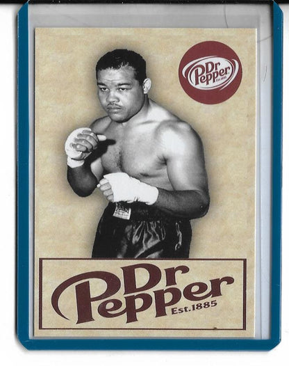 JOE LOUIS Dr. Pepper Advertising PROMO BOXING CARD - Vintage Style