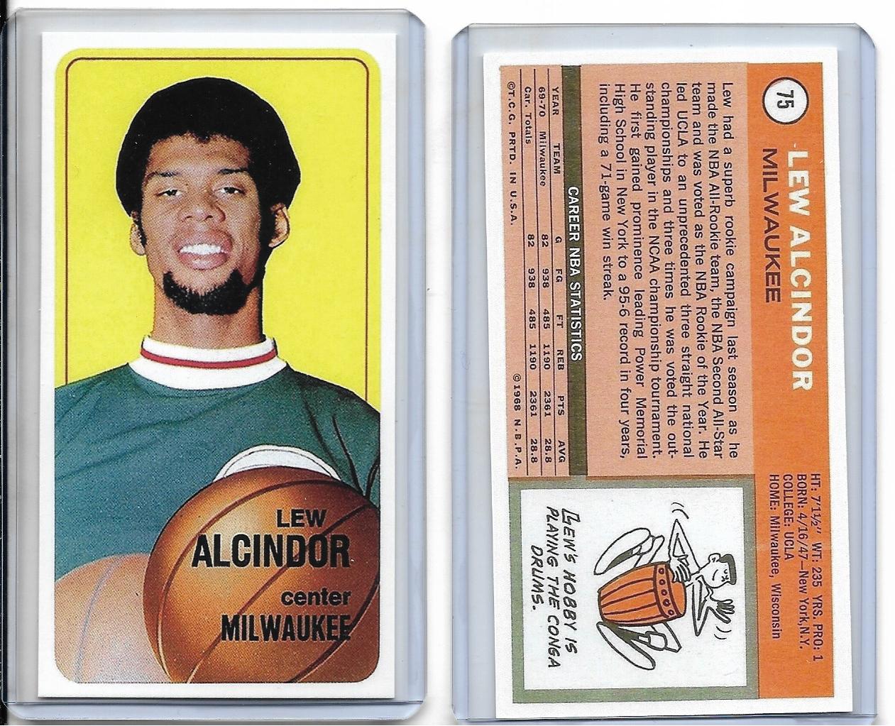 1970-71 Topps #75 LEW ALCINDOR KAREEM ABDUL-JABBAR Milwaukee Bucks-Not His Rookie