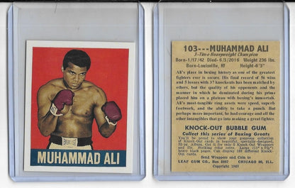 1948 Leaf #103 Vintage Style  Muhammed Ali RP Boxing Card.