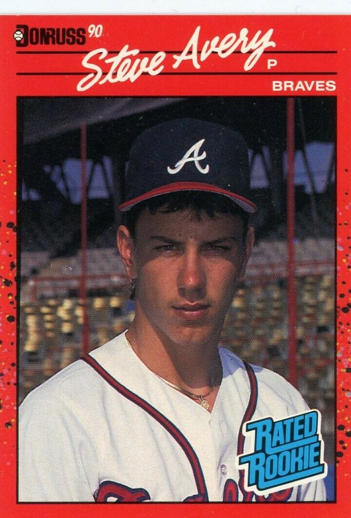 1990 DONRUSS #39 STEVE AVERY ATLANTA BRAVES RATED ROOKIE CARD