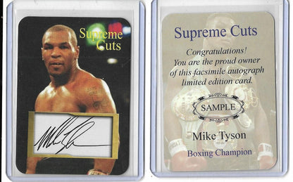 "Iron" MIKE TYSON Supreme Cuts ACEO Close Up  Card w.Facs. auto