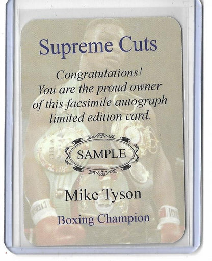 "Iron" MIKE TYSON Supreme Cuts ACEO Close Up  Card w.Facs. auto