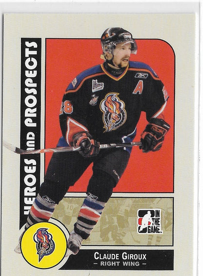2008 IN THE GAME HEROES & PROSPECTS #85 -CLAUDE GIROUX - ROOKIE CARD