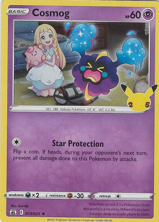 Pokemon COSMOG 13/25 Celebrations - 25th Anniversary - HOLO - RARE