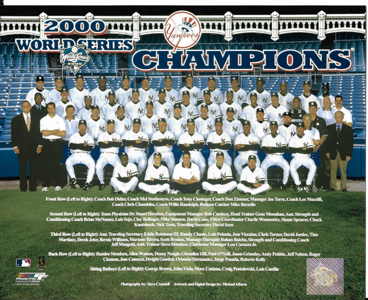 2000 New York Yankees Championship Team Photo Glossy Print
