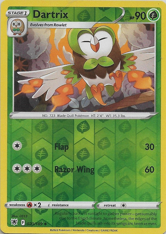 DARTRIX Astral Radiance 020/189 Reverse Holo   TCG Card