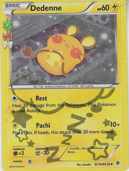 Pokemin DEDENNE  RC10/RC32 LP XY Generations Radiant  Uncommon Holo