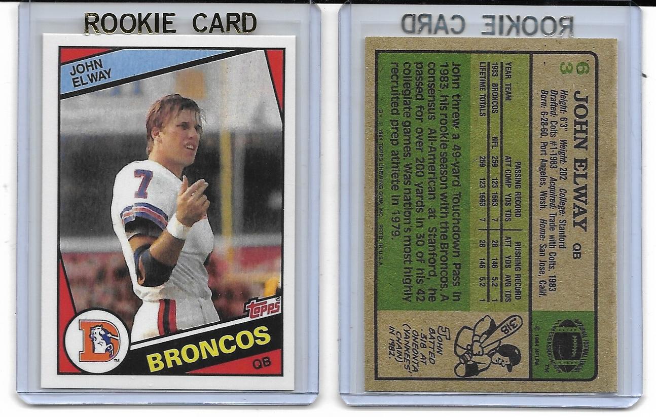 1984 Topps #63 JOHN ELWAY Rookie Reprint Card  Denver Broncos!