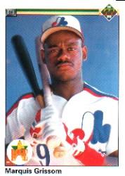 ROOKIE:  1990 UPPER DECK  #9 -MARQUIS GRISSOM  - MONTREAL EXPOS