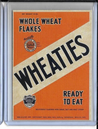 LOU GEHRIG - WHEATIES VINTAGE STYLE AD CARD . MINT!