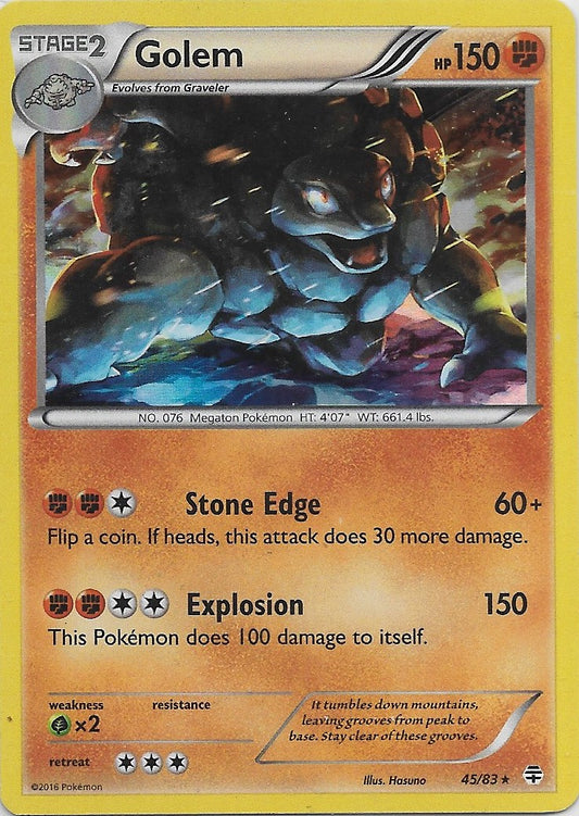 GOLEM  Generations Reverse #45/83  Holo Rare