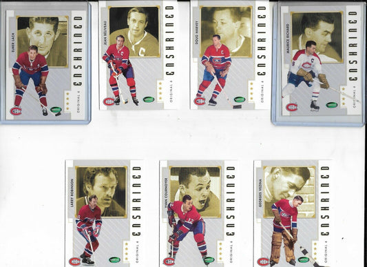 LOT OF 7 --- 2003 PARKHURST ORIG 6 -MONTREAL CANADIAN HALL OF FAME PLAYERS-