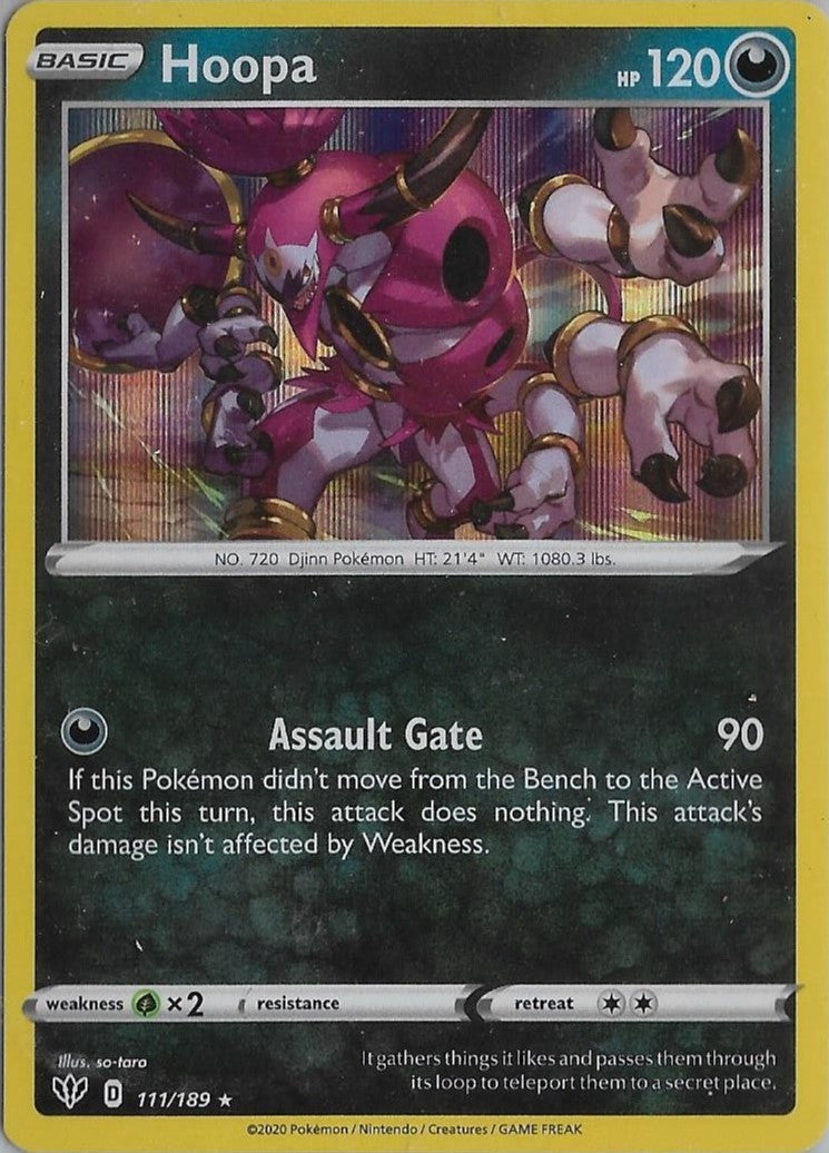 HOOPA 111/189 DARKNESS ABLAZE HOLO TCG  ULTRA RARE