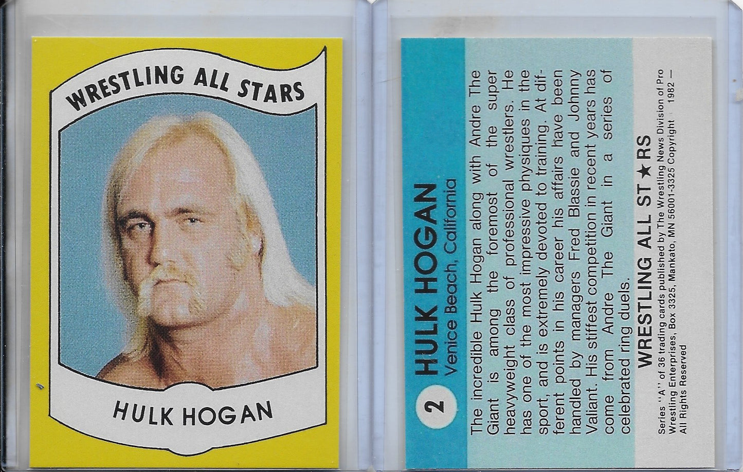 #2 1982 HULK HOGAN All STAR ROOKIE RP CARD