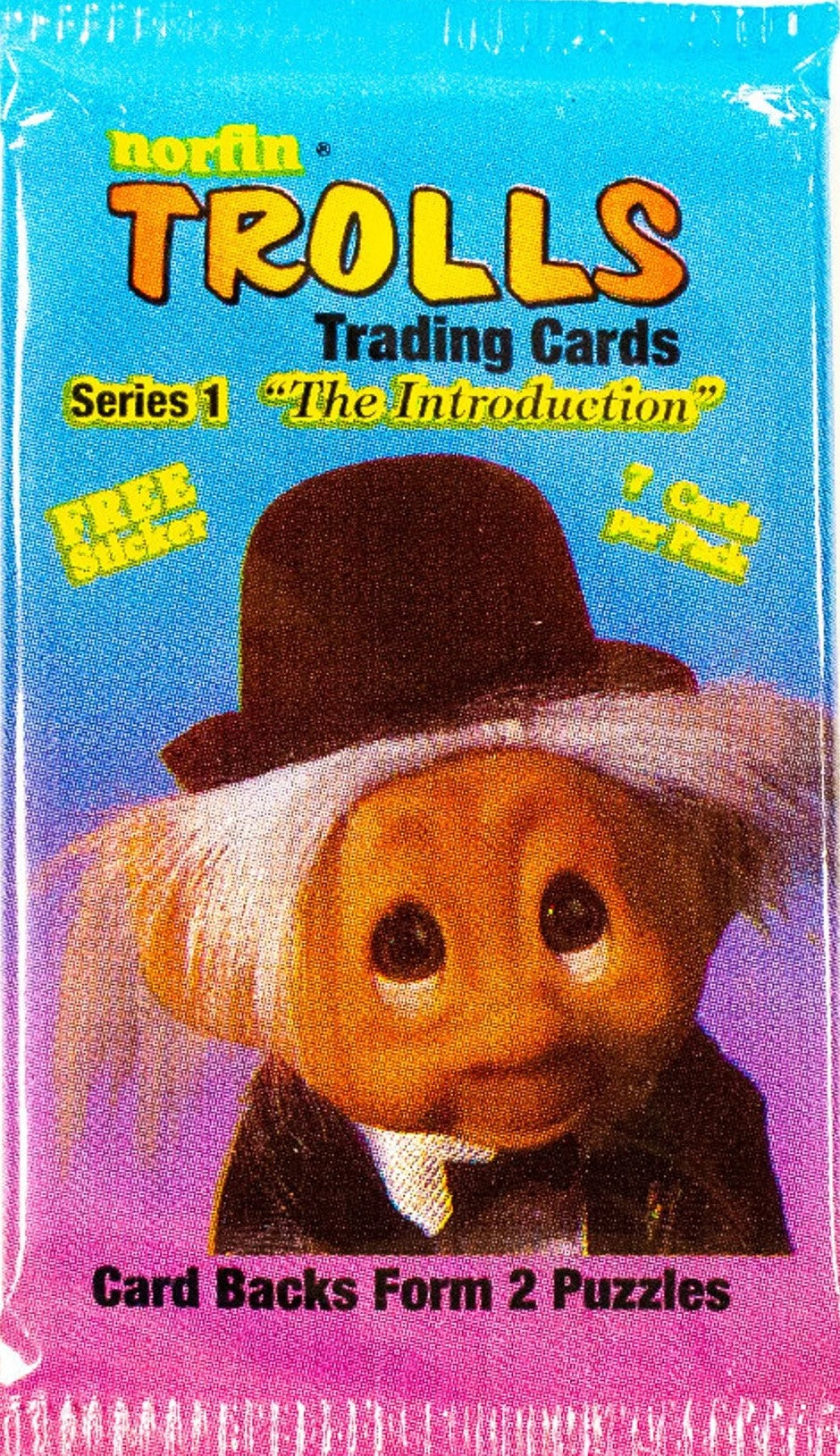 1992 NORFIN TROLLS - SERIES 2- 7 cards AND 1 STICKER PER PACK.