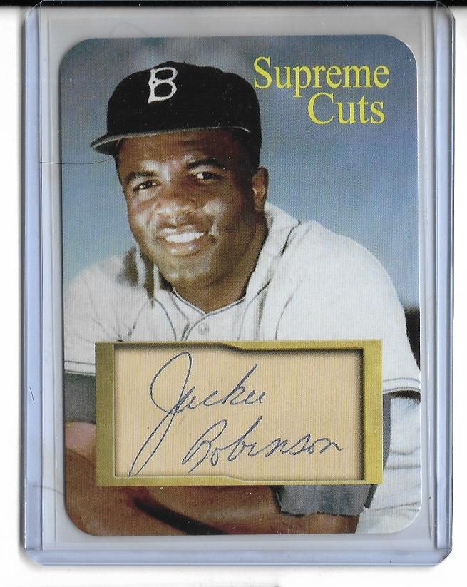 2020 JACKIE ROBINSON  - Brooklyn Dodgers Supreme Cuts card w. Facs, Auto