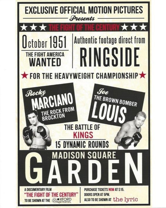 1951 ROCKY MARCIANO - JOE LOUIS Glossy 8x10 Boxing Championship Print Thin Stock