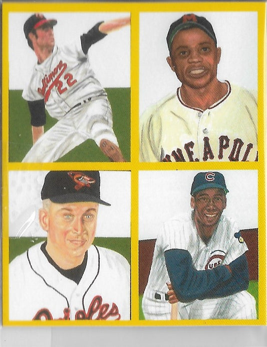 1995 JSW Unissued 4 HOF STAR Baseball Art Card, R[pken , Palmer, Banks ,  & Ryan