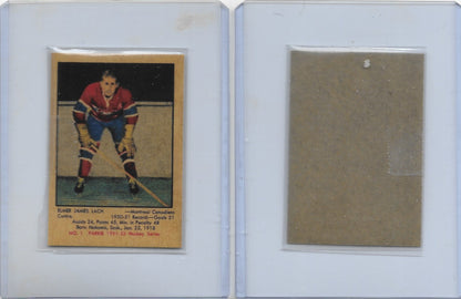 1951 PARKHURST #1 ELMER LACH MONTREAL CANADIANS ROOKIE REPRINT CARD