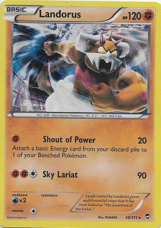 LANDORUS - Furious Fist 58/111  Holographic RARE