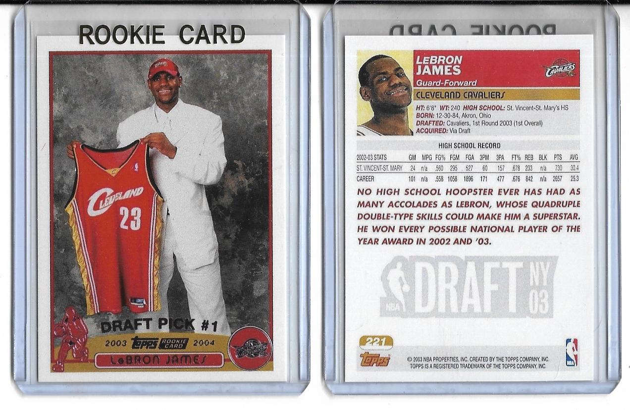 2003-04 TOPPS #221 LeBRON JAMES Rookie RP card